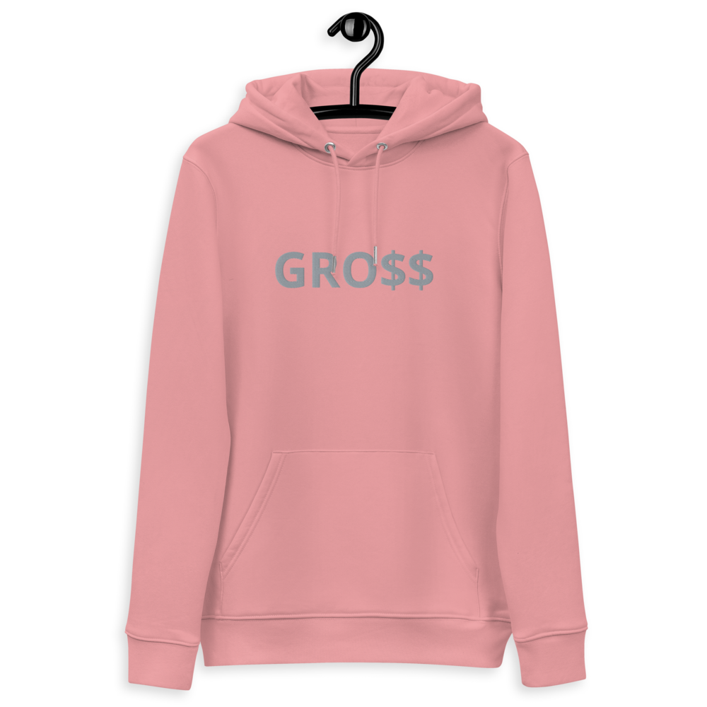 GRO$$ (GREY) Unisex essential eco hoodie (CANYON PINK)