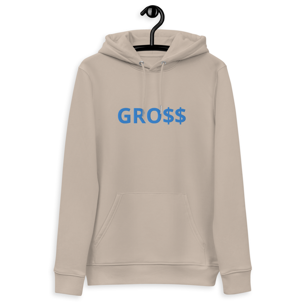 GRO$$ (BAE BLUE) Unisex essential eco hoodie (DESERT DUST)