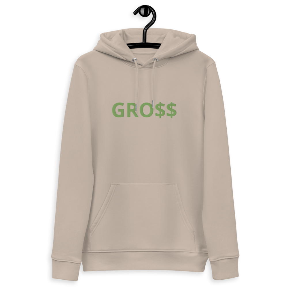 GRO$$ (KIWI GREEN) Unisex essential eco hoodie (DESERT DUST)