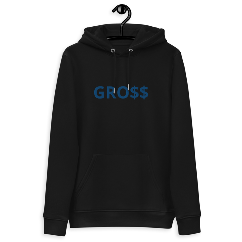 GRO$$ (ROYAL BLUE) Unisex essential eco hoodie (BLACK)