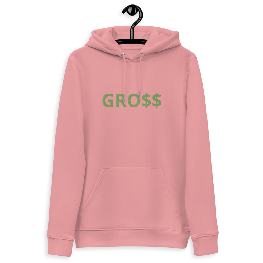 GRO$$ (KIWI GREEN) Unisex essential eco hoodie (CANYON PINK)