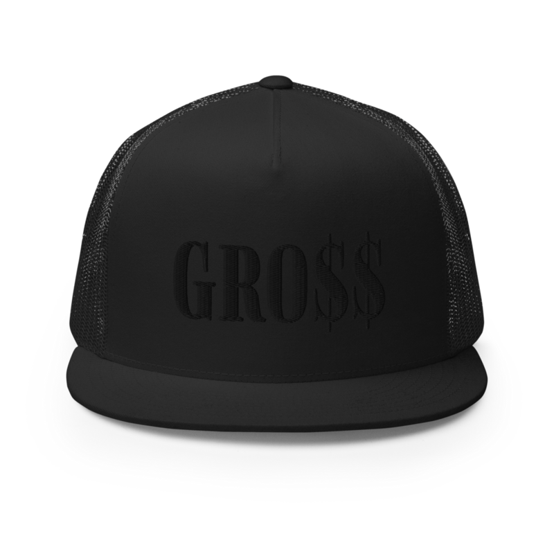 GRO$$ (BLACK) Trucker Cap (BLACK)