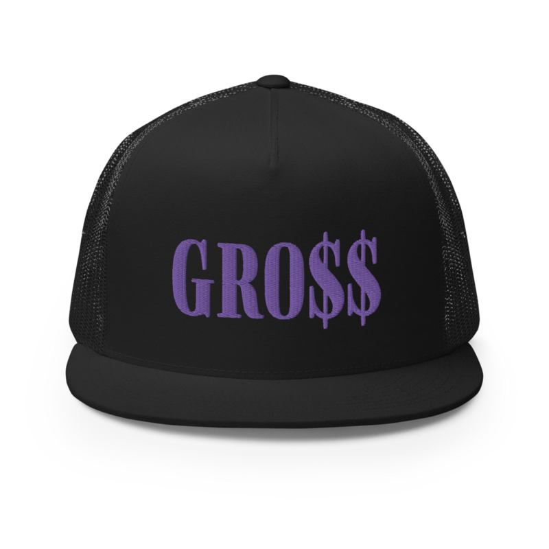 GRO$$ (LILAC PURPLE) Trucker Cap (BLACK)