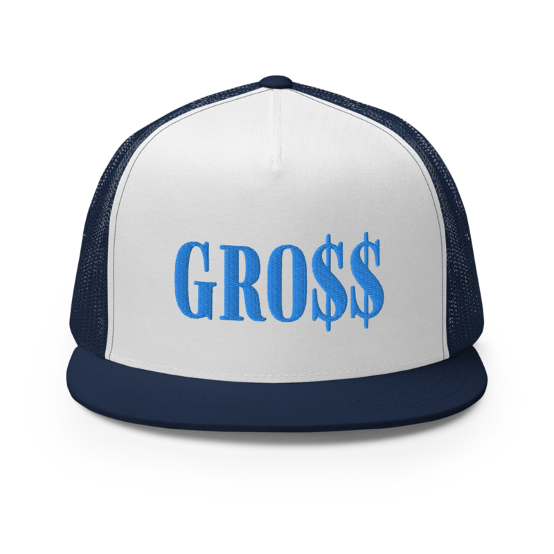 GRO$$ (BAE BLUE) Trucker Cap (NAVY BLUE/WHITE/NAVY BLUE)