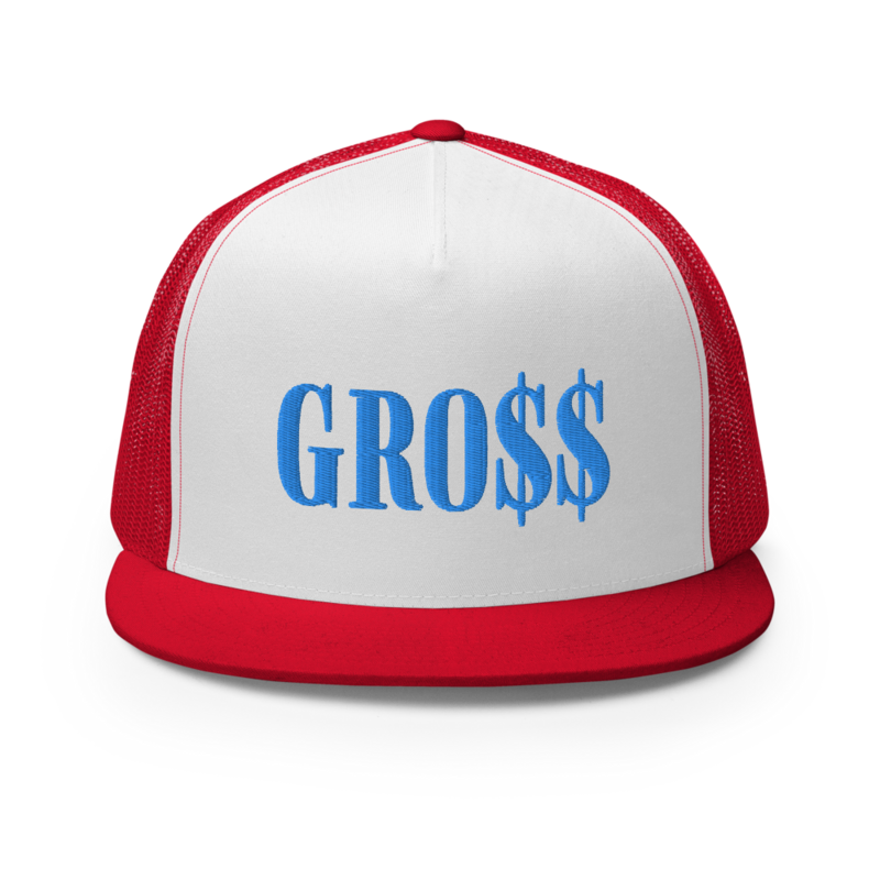 GRO$$ (BAE BLUE) Trucker Cap (RED/WHITE/RED)