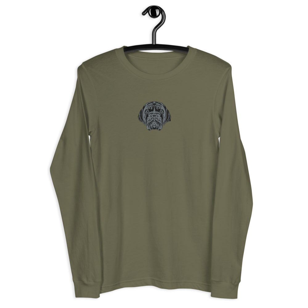 LA LINEA NEGRA (BLACK) Unisex Long Sleeve Tee (MILITARY GREEN)