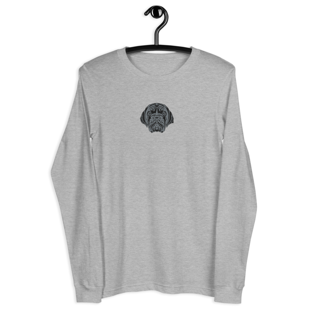 LA LINEA NEGRA (BLACK) Unisex Long Sleeve Tee (ATHLETIC HEATHER GREY)