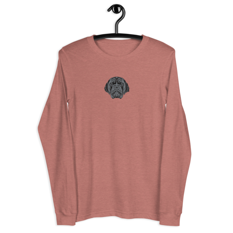 LA LINEA NEGRA (BLACK) Unisex Long Sleeve Tee (HEATHER MUAVE)