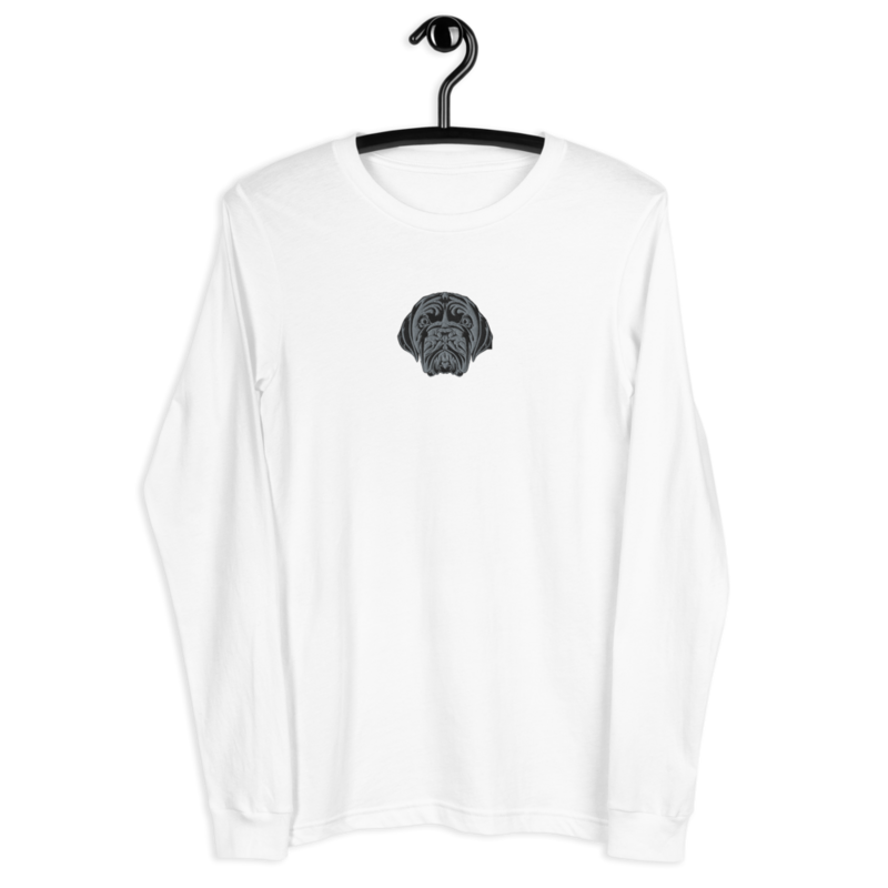 LA LINEA NEGRA (BLACK) Unisex Long Sleeve Tee (WHITE)