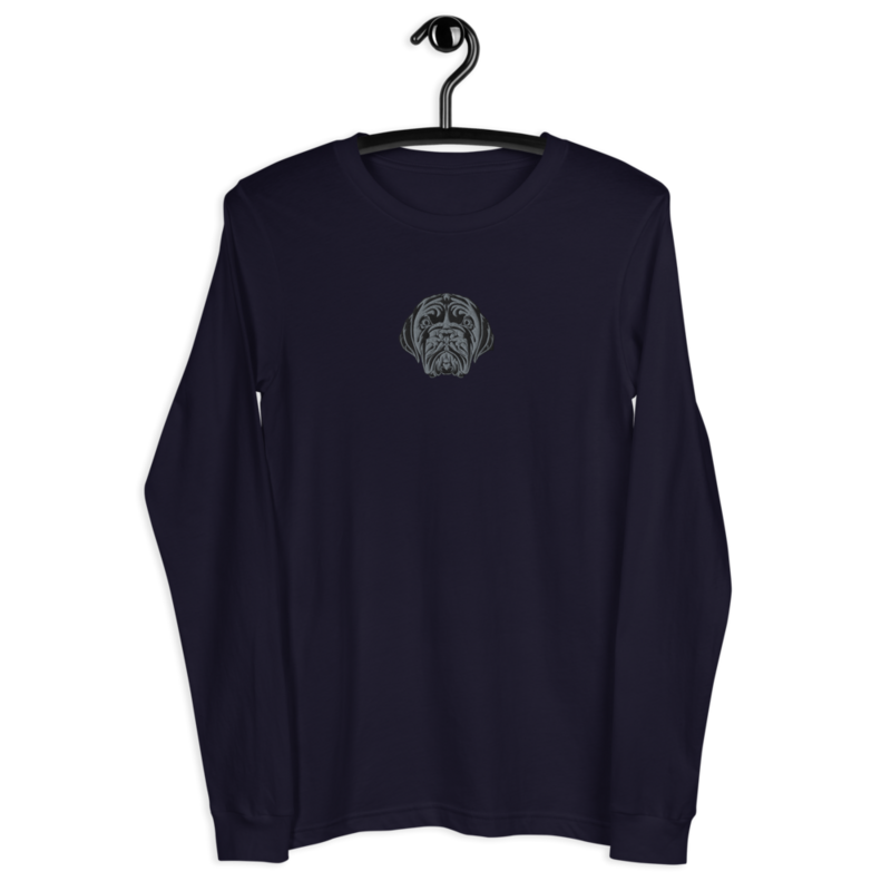 LA LINEA NEGRA (BLACK) Unisex Long Sleeve Tee (NAVY BLUE)