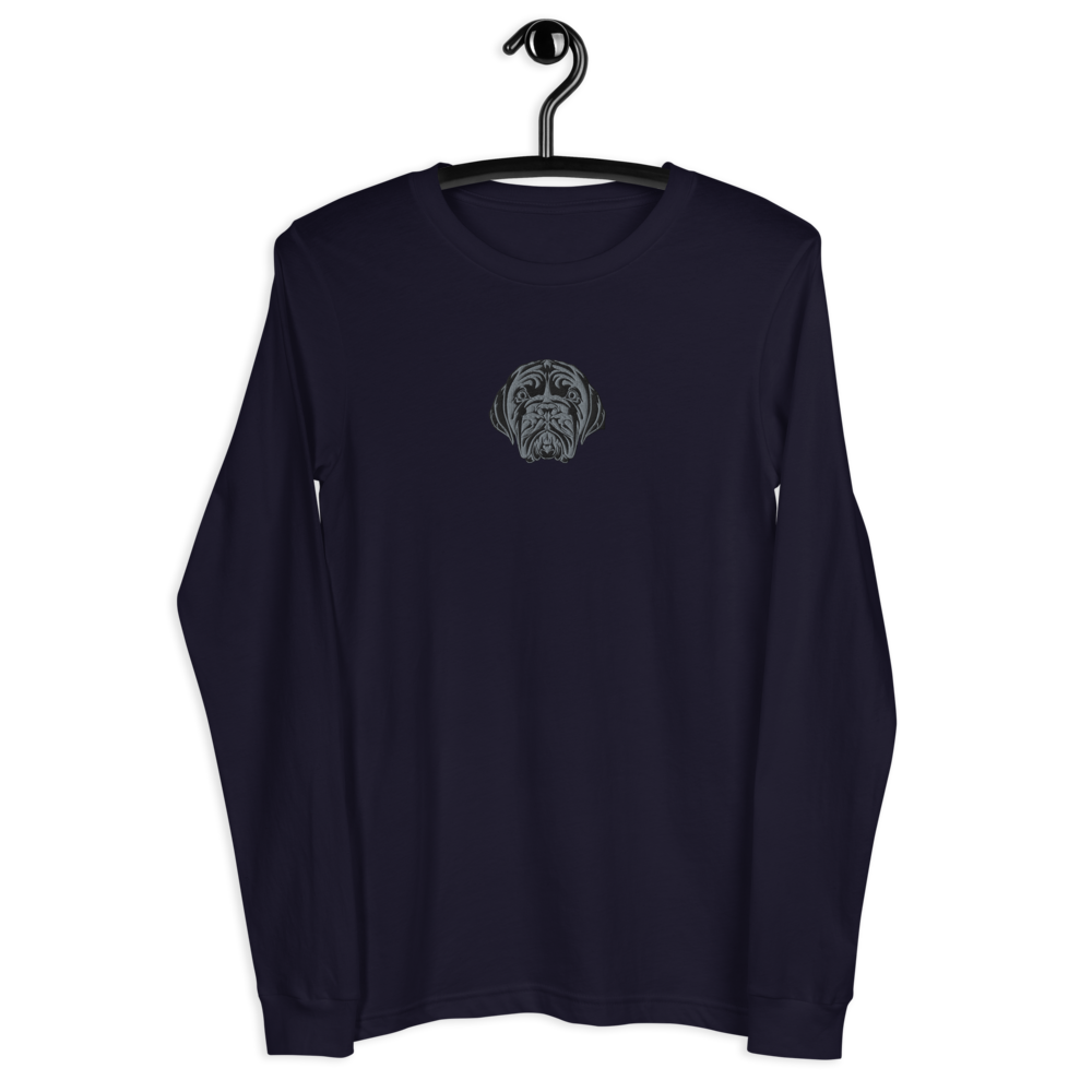 LA LINEA NEGRA (BLACK) Unisex Long Sleeve Tee (NAVY BLUE)