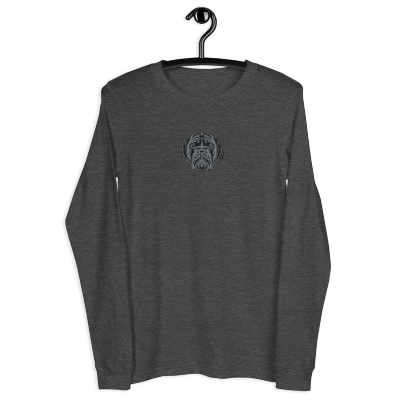 LA LINEA NEGRA (BLACK) Unisex Long Sleeve Tee (DARK HEATHER GREY)