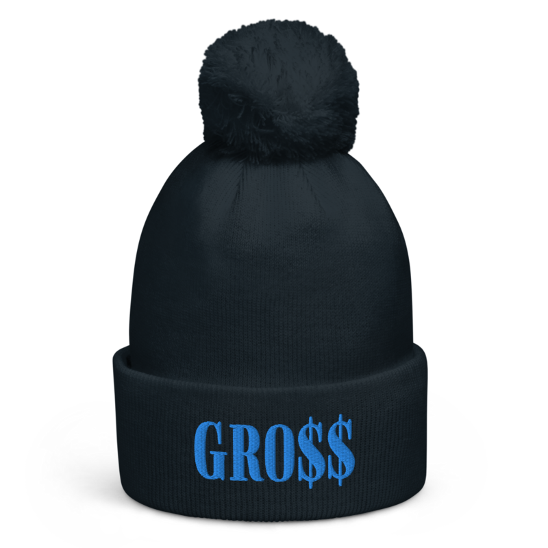 GRO$$ (BAE BLUE) Pom pom beanie (FRENCH NAVY BLUE)