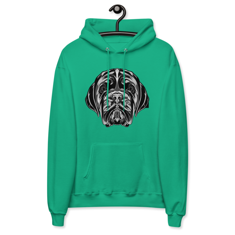 LA LINEA NEGRA (BLACK)/GRO$$ (BLACK) Unisex fleece hoodie (KELLY GREEN)