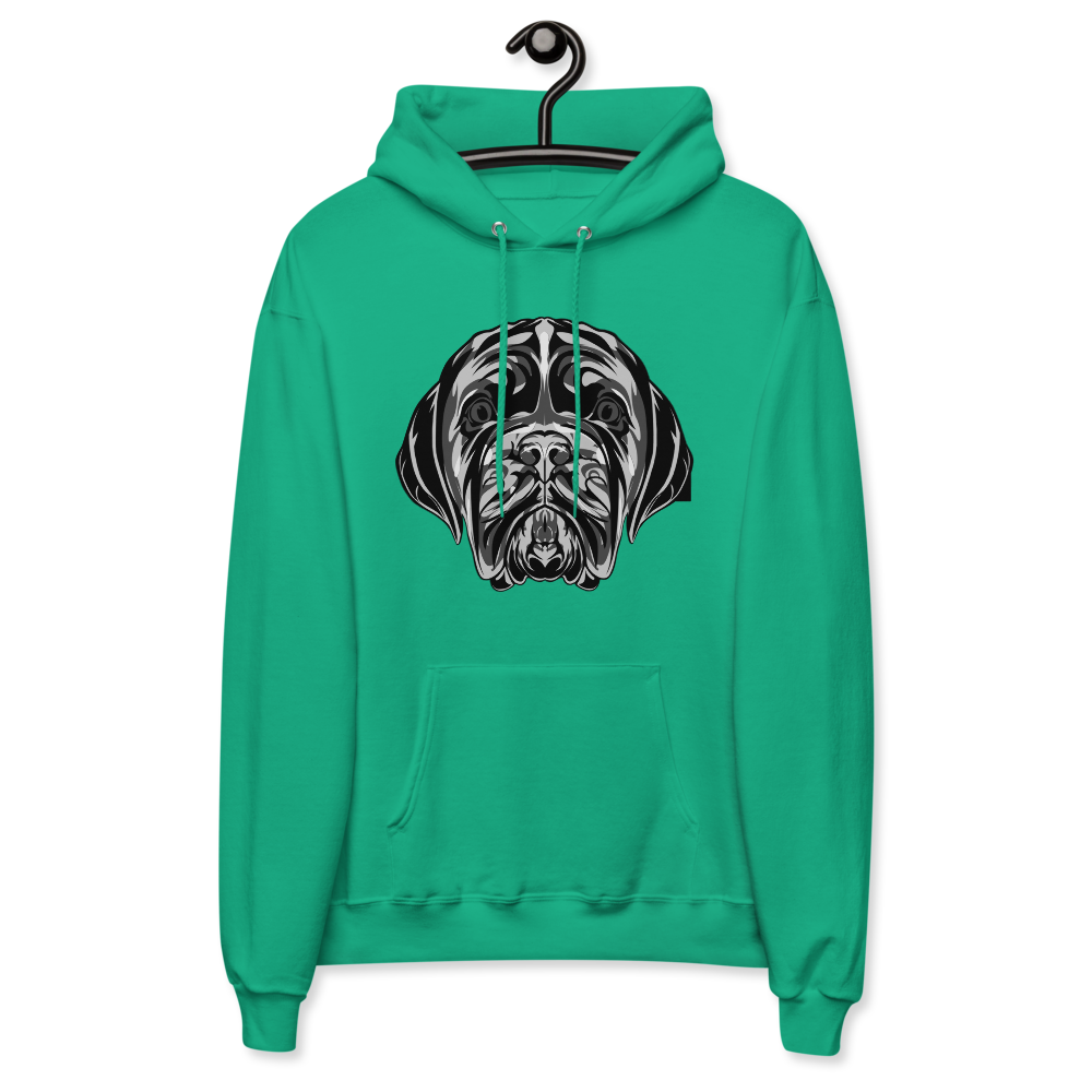 LA LINEA NEGRA (BLACK)/GRO$$ (BLACK) Unisex fleece hoodie (KELLY GREEN)