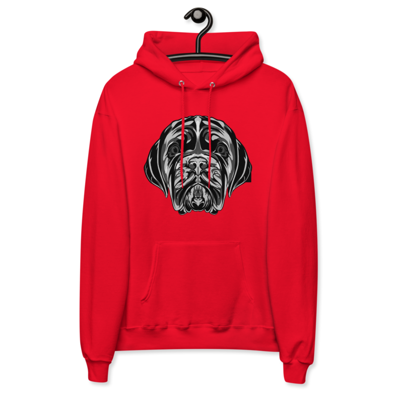 LA LINEA NEGRA (BLACK)/GRO$$ (BLACK) Unisex fleece hoodie (RED)