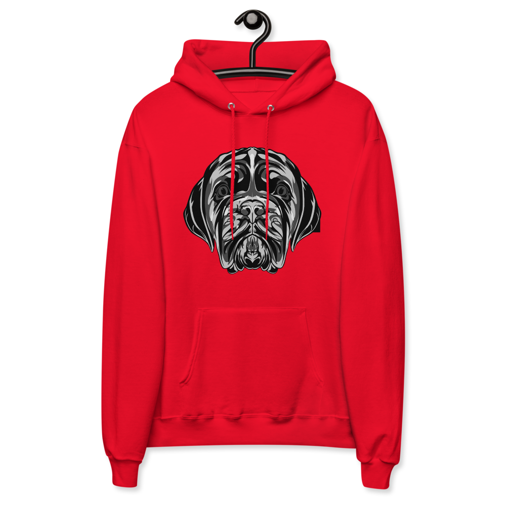 LA LINEA NEGRA (BLACK)/GRO$$ (BLACK) Unisex fleece hoodie (RED)