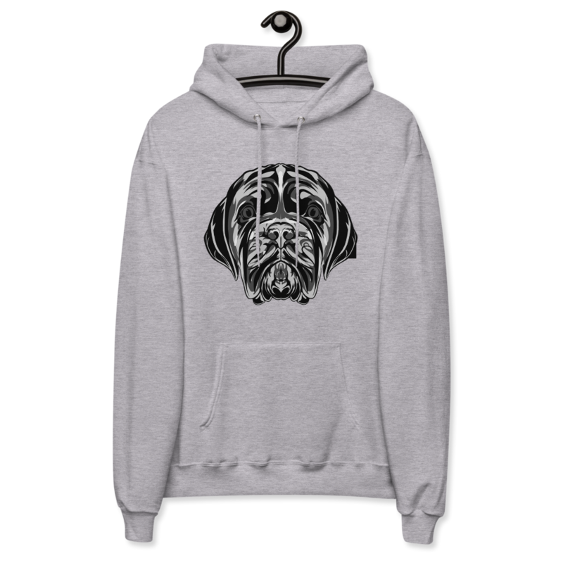 LA LINEA NEGRA (BLACK)/GRO$$ (BLACK) Unisex fleece hoodie (LIGHT STEEL GREY)