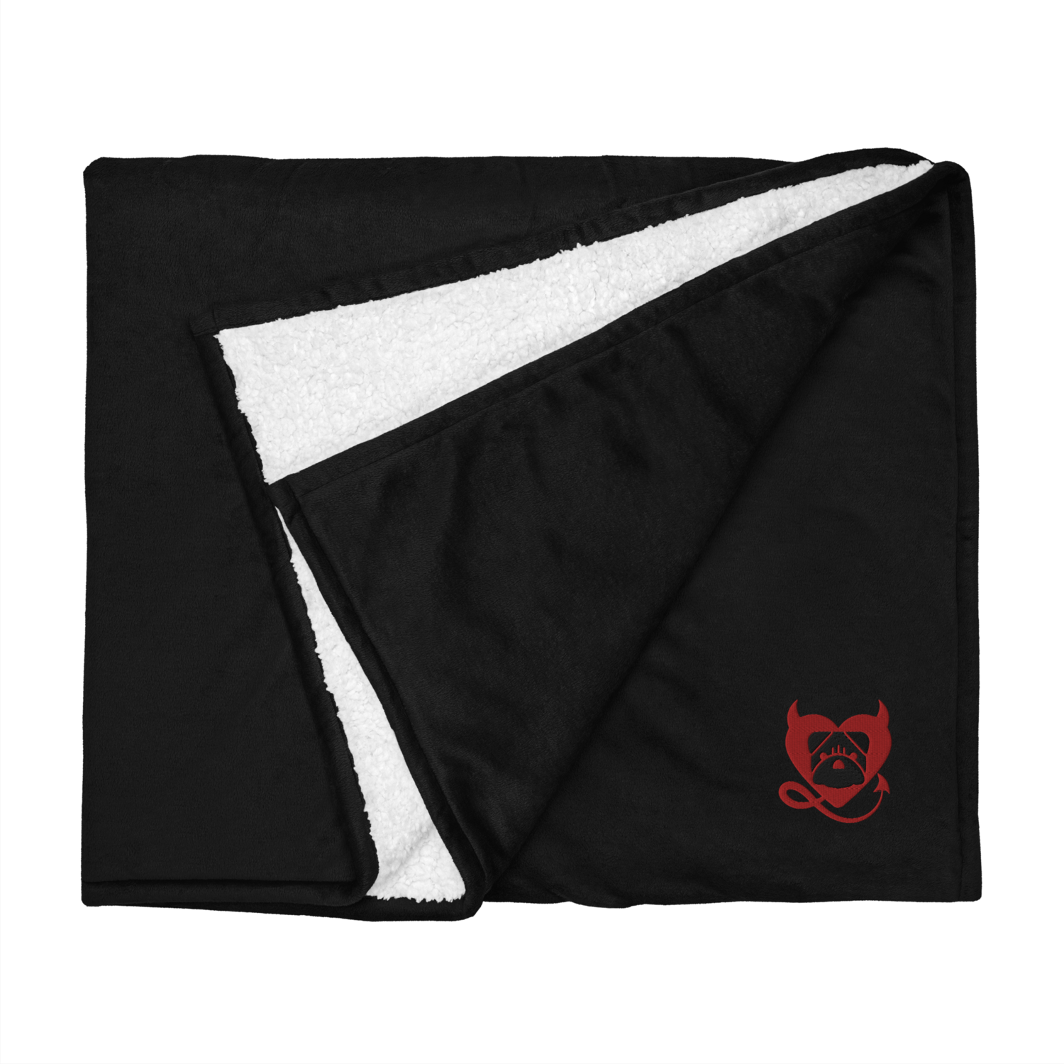 BULLYCRUSH (RED/BLACK) Premium sherpa PUPPY blanket (BLACK)