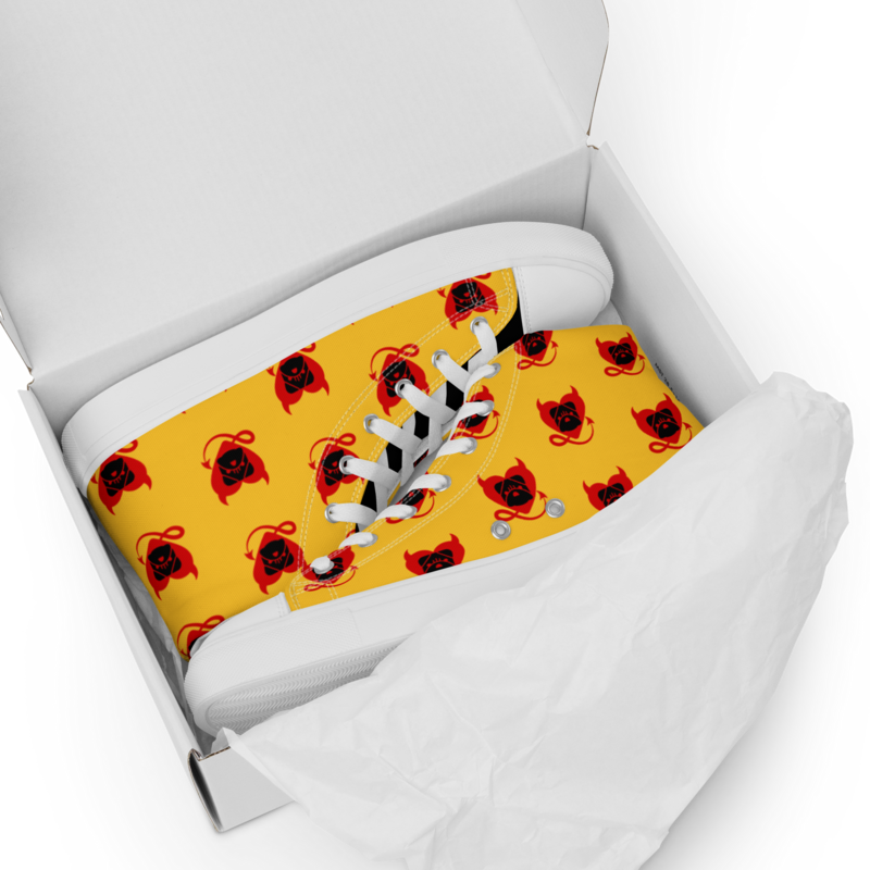 Women’s BULLYCRUSH (2) high top canvas shoes (YELLOW/BLACK)