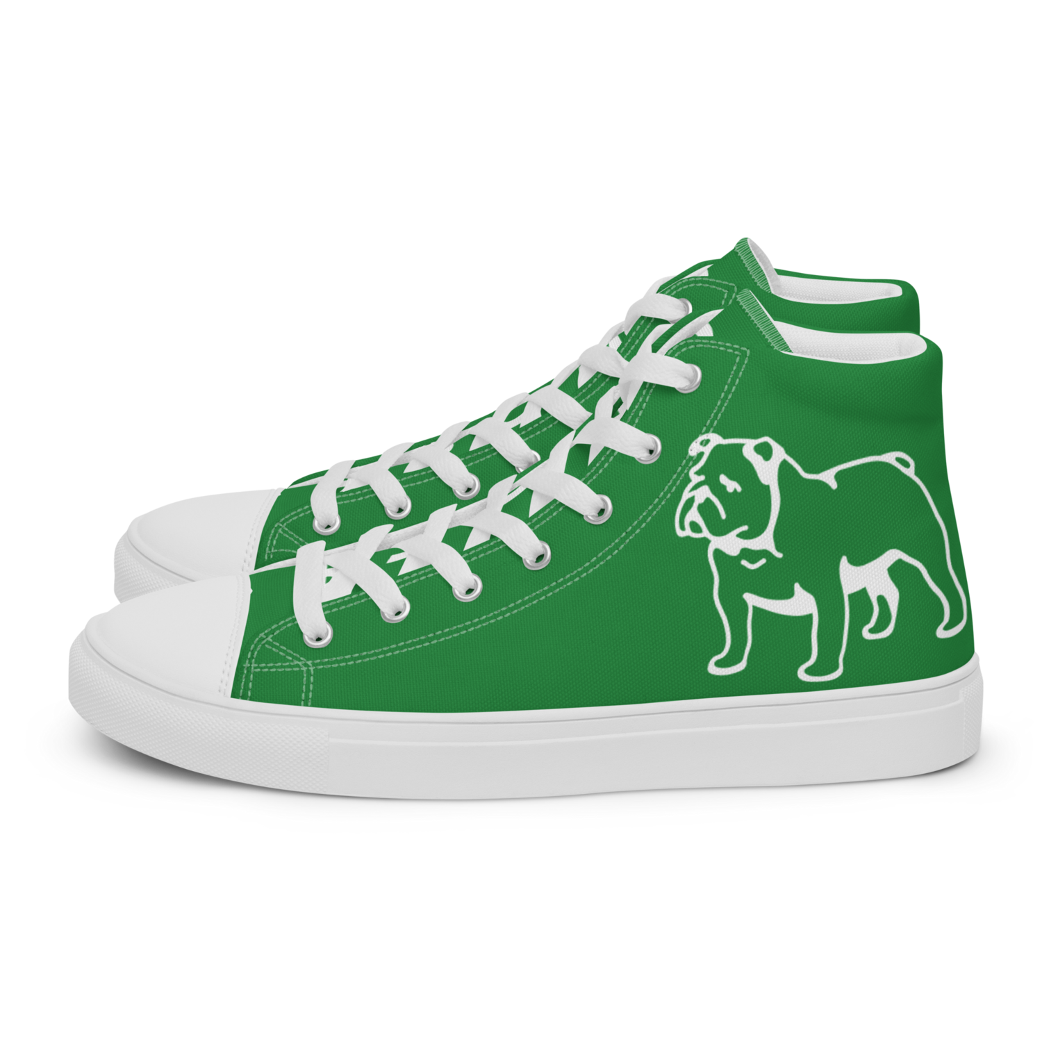 Women’s BULLY GROUND high top canvas shoes (GREEN/WHITE), Size: 5