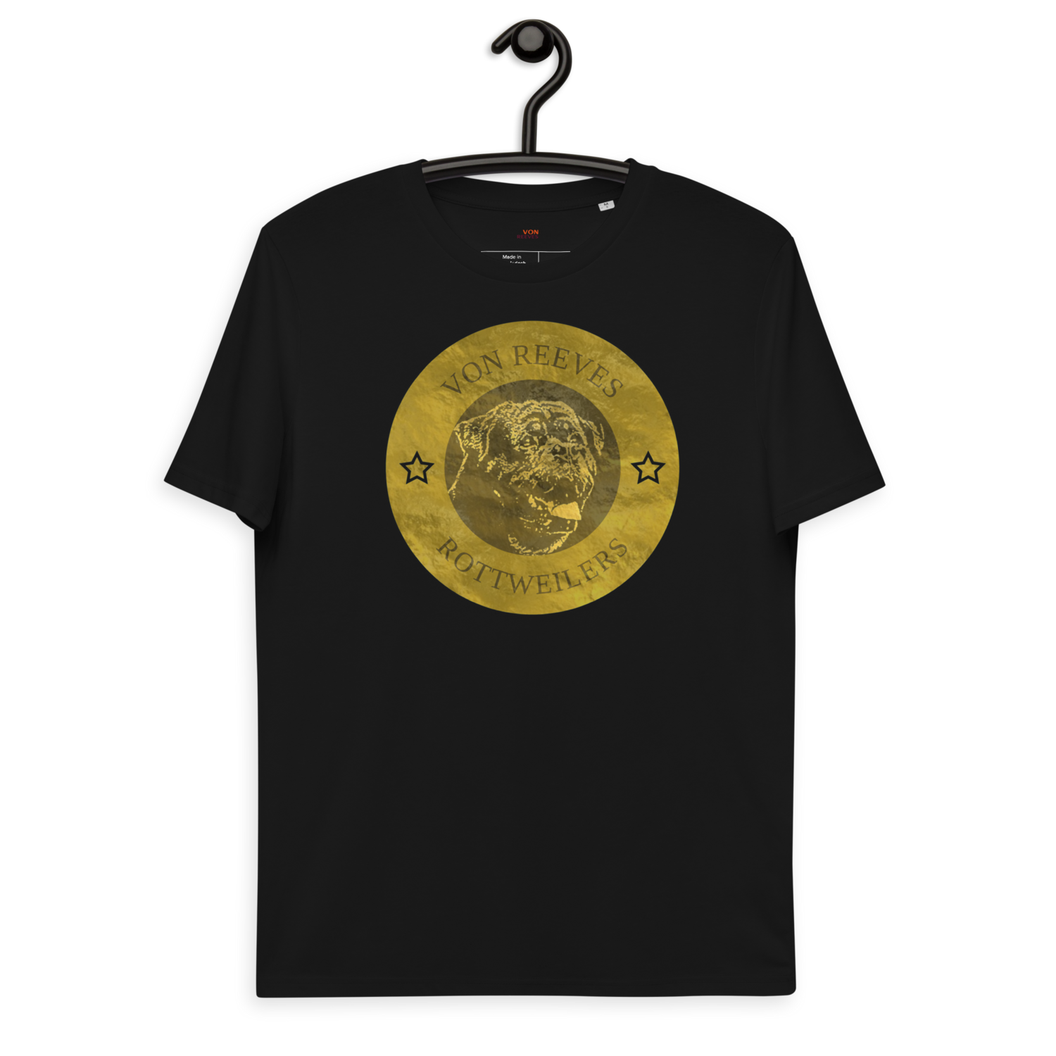 VON REEVES COIN OF THOR (GOLD) Unisex organic cotton t-shirt (STARGAZER GREEN), Color: Black, Size: S