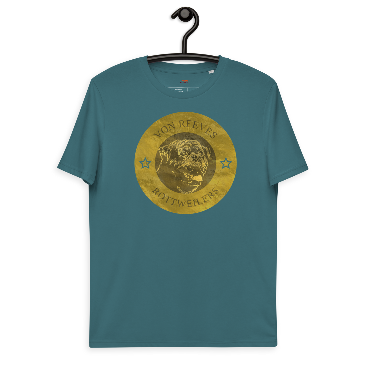VON REEVES COIN OF THOR (GOLD) Unisex organic cotton t-shirt (STARGAZER GREEN)