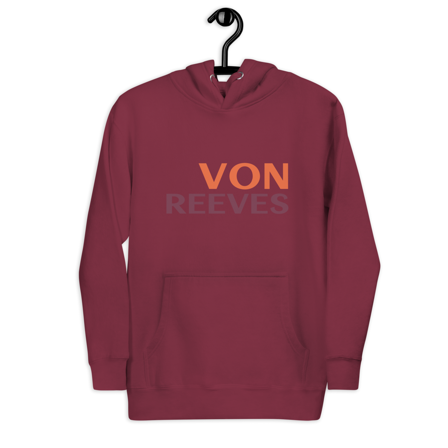 VON REEVES Unisex Hoodie (MAROON)