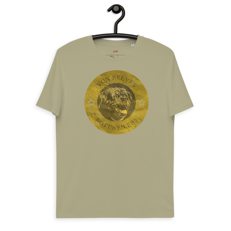 VON REEVES COIN OF THOR (GOLD) Unisex organic cotton t-shirt (SAGE GREEN)