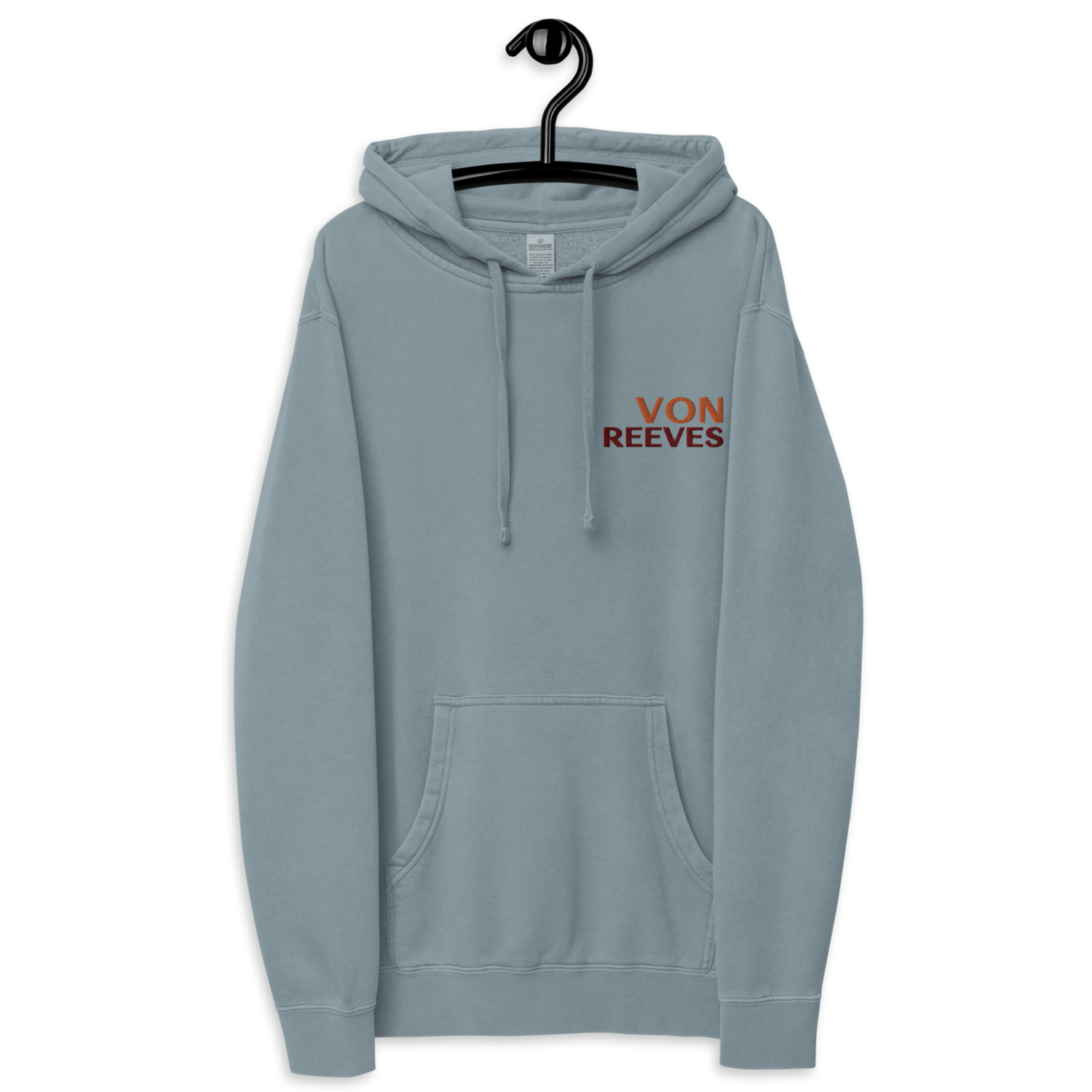 VON REEVES Unisex PREMIUM pigment-dyed hoodie (PIGMENT SLATE BLUE)