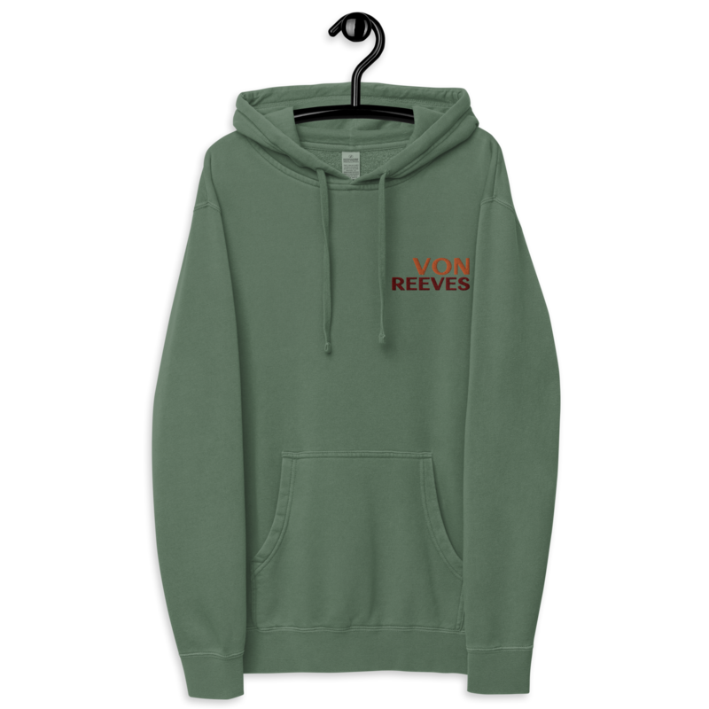 VON REEVES Unisex PREMIUM pigment-dyed hoodie (PIGMENT ALPINE GREEN)