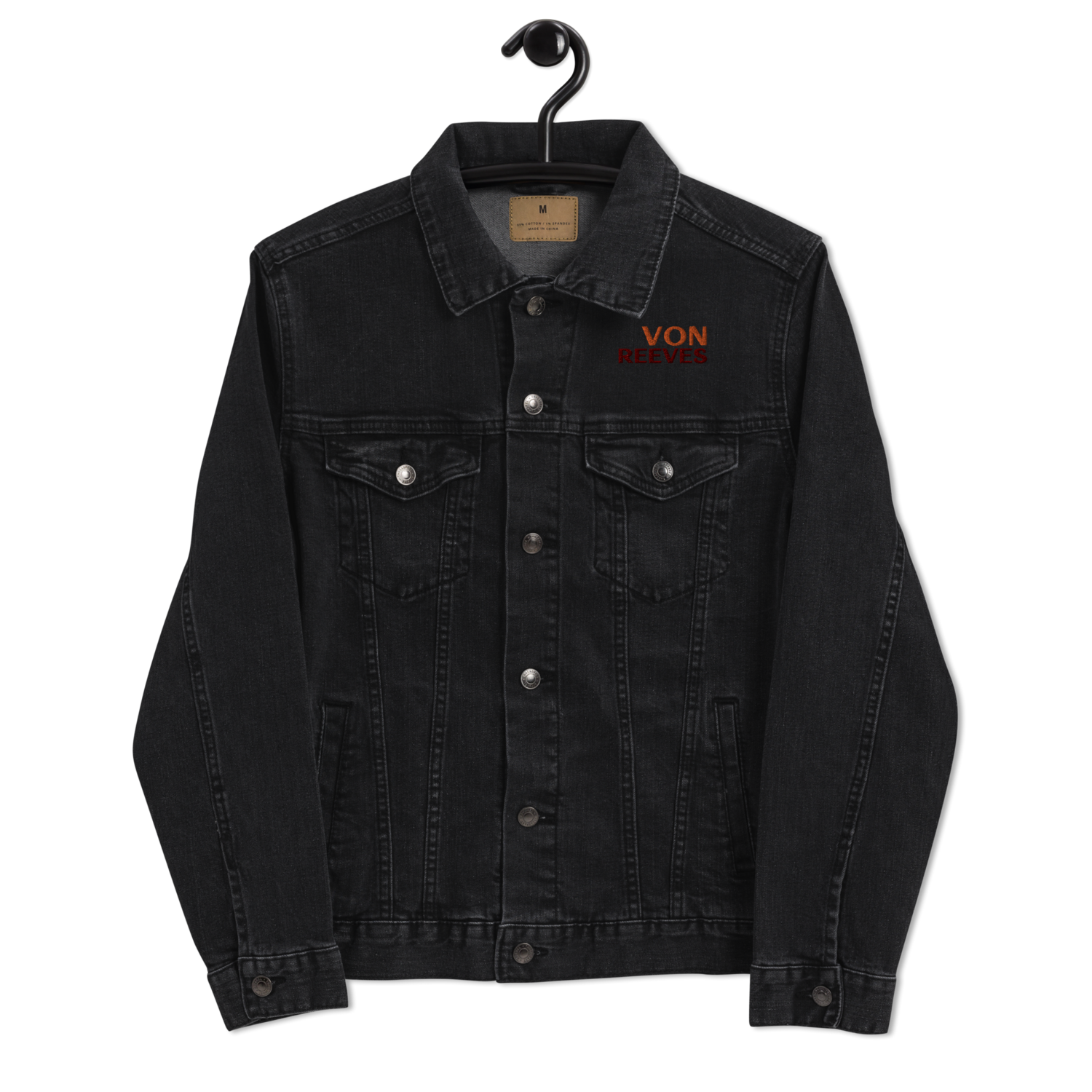 VON REEVES Unisex PREMIUM denim jacket (BLACK DENIM)
