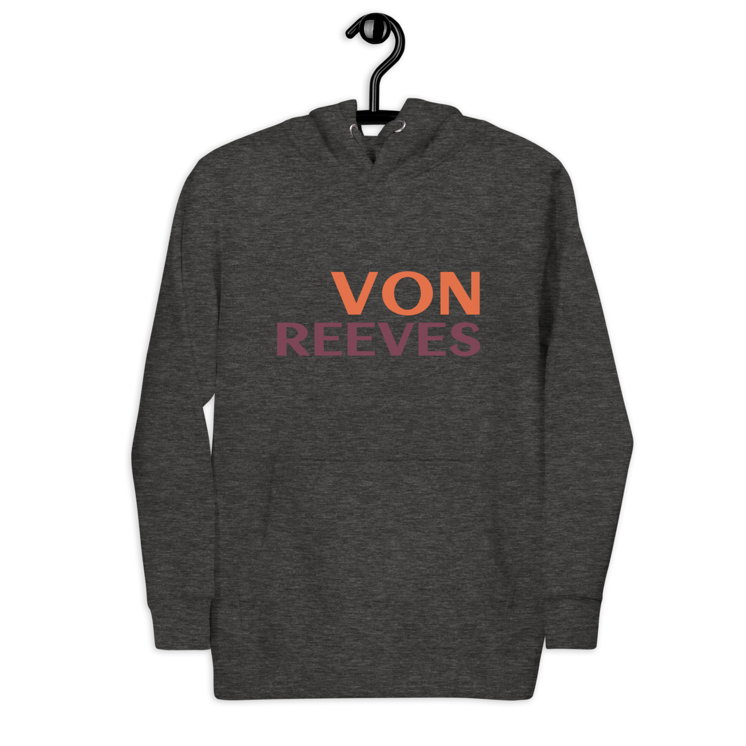 VON REEVES Unisex Hoodie (CHARCOAL HEATHER GREY)