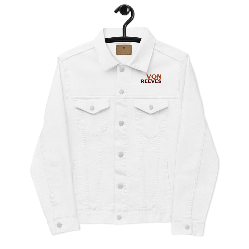 VON REEVES Unisex PREMIUM denim jacket (WHITE)