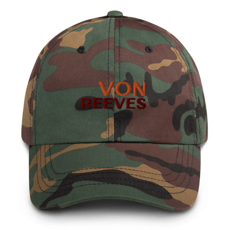 VON REEVES EMBROIDERED hat (GREEN CAMO)