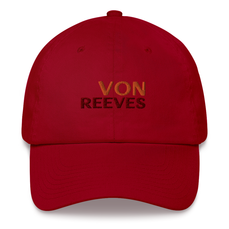 VON REEVES EMBROIDERED hat (CRANBERRY RED)