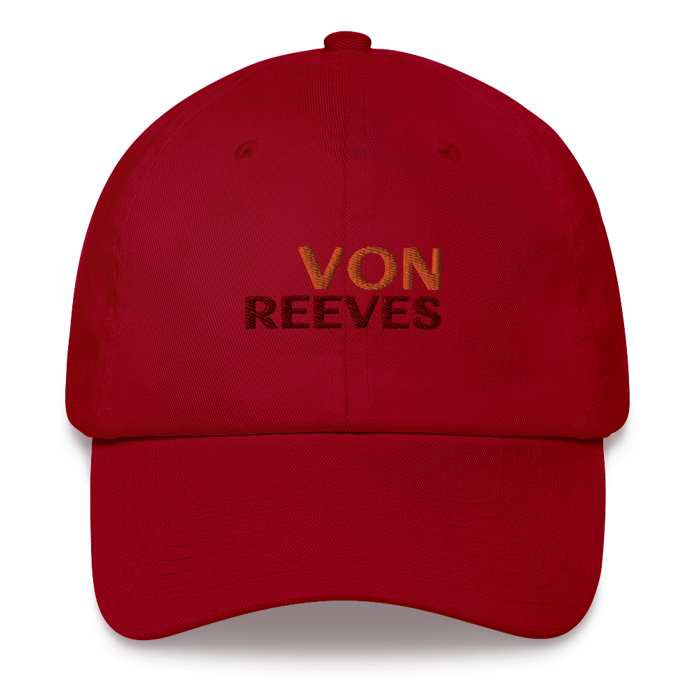 VON REEVES EMBROIDERED hat (CRANBERRY RED)
