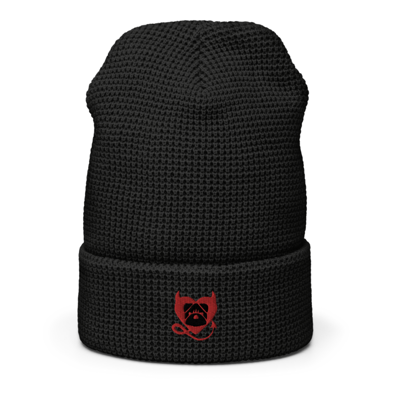 BULLYCRUSH (RED/BLACK) EMBROIDERED UNISEX Waffle beanie