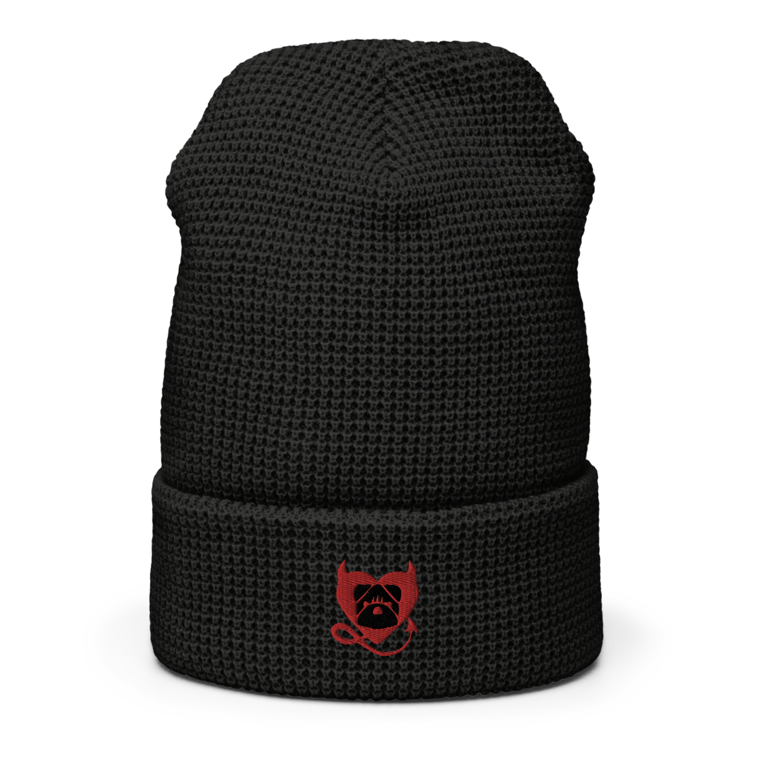 BULLYCRUSH (RED/BLACK) EMBROIDERED UNISEX Waffle beanie