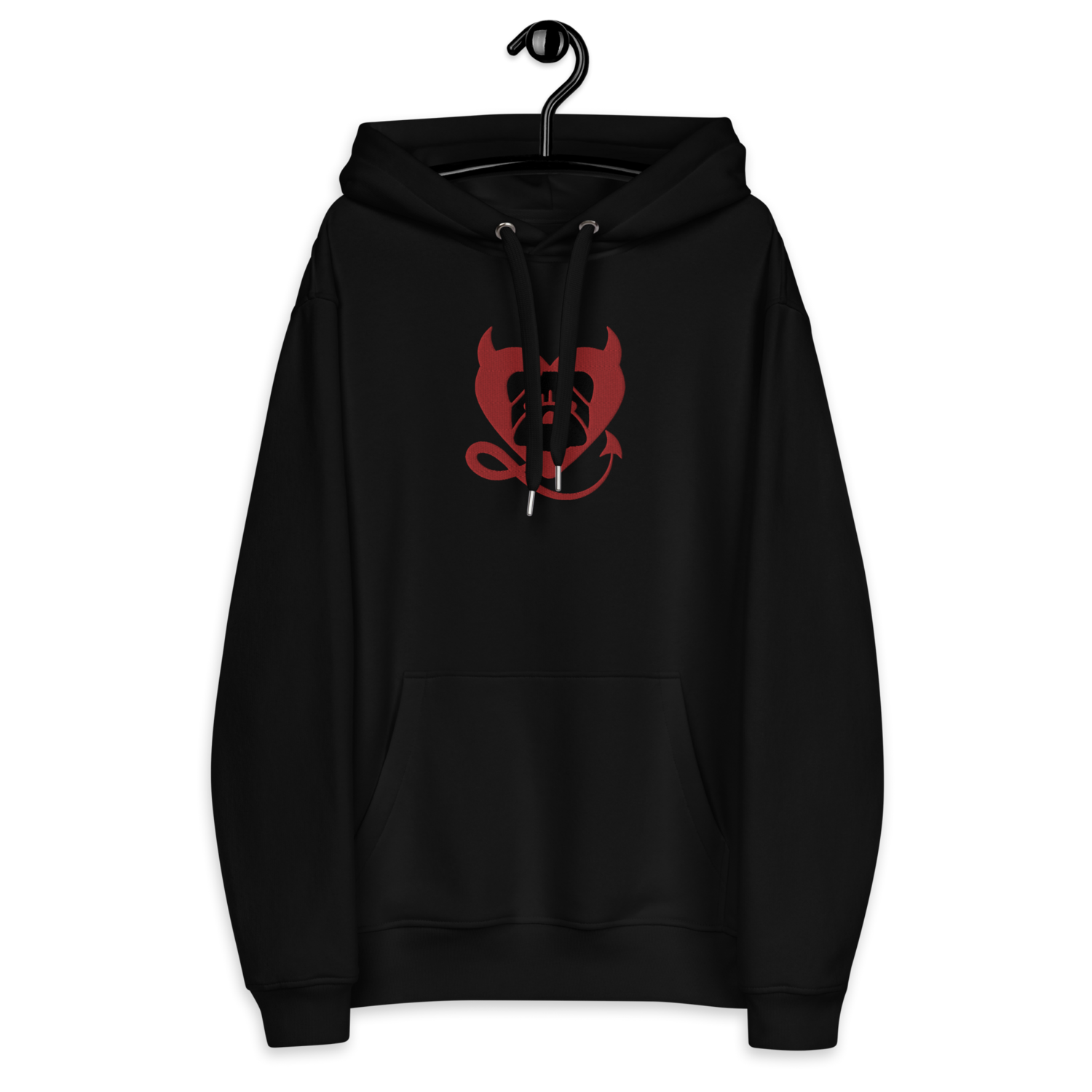 BULLYCRUSH (RED/BLACK) EMBROIDERED Premium UNISEX eco hoodie (BLACK)