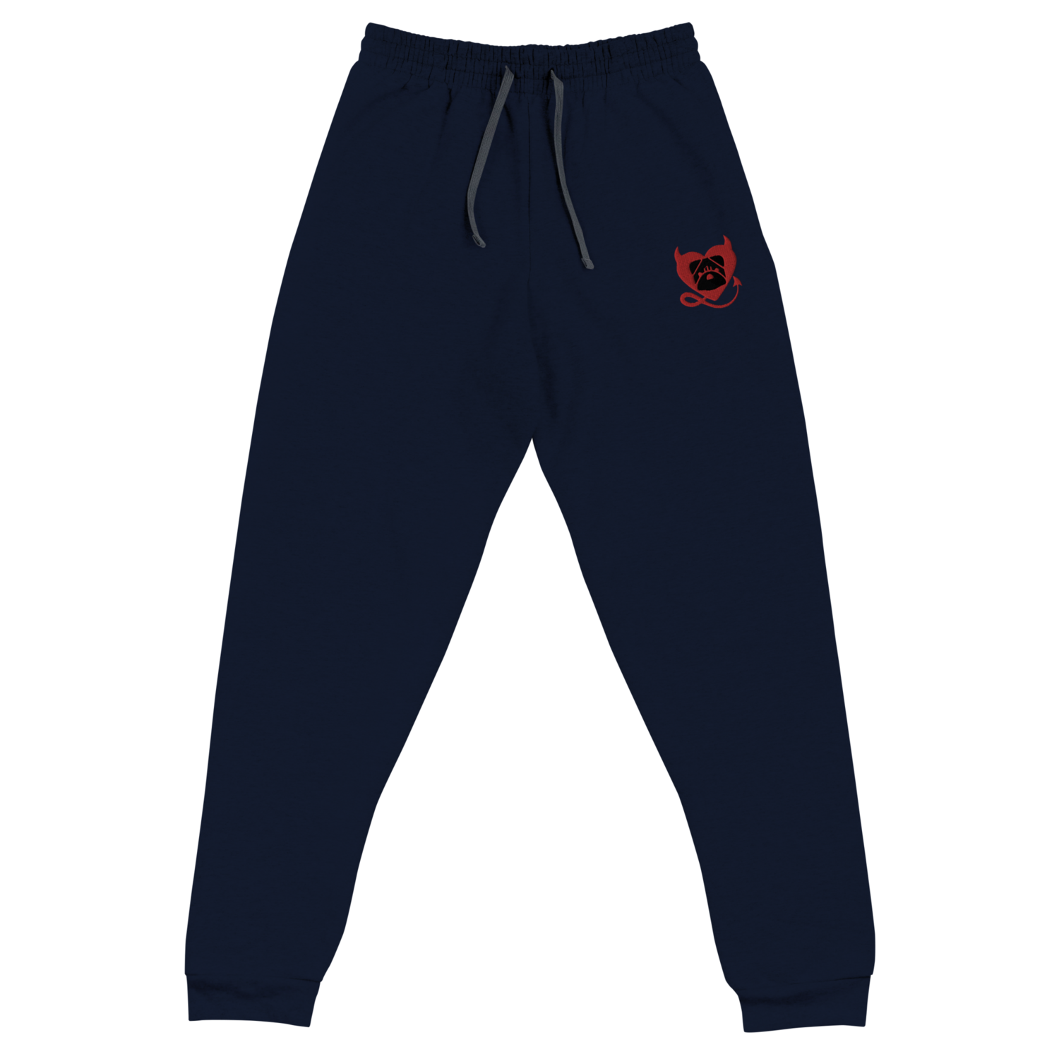 BULLYCRUSH (RED/BLACK) EMBROIDERED Unisex Joggers, Color: J. Navy, Size: S