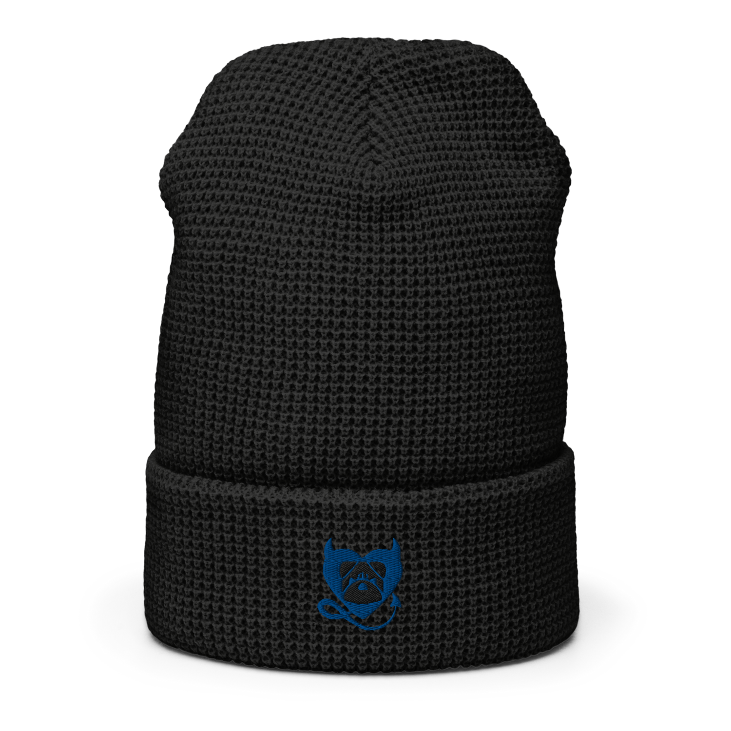 BULLYCRUSH (BLUE/BLACK) EMBROIDERED UNISEX Waffle beanie