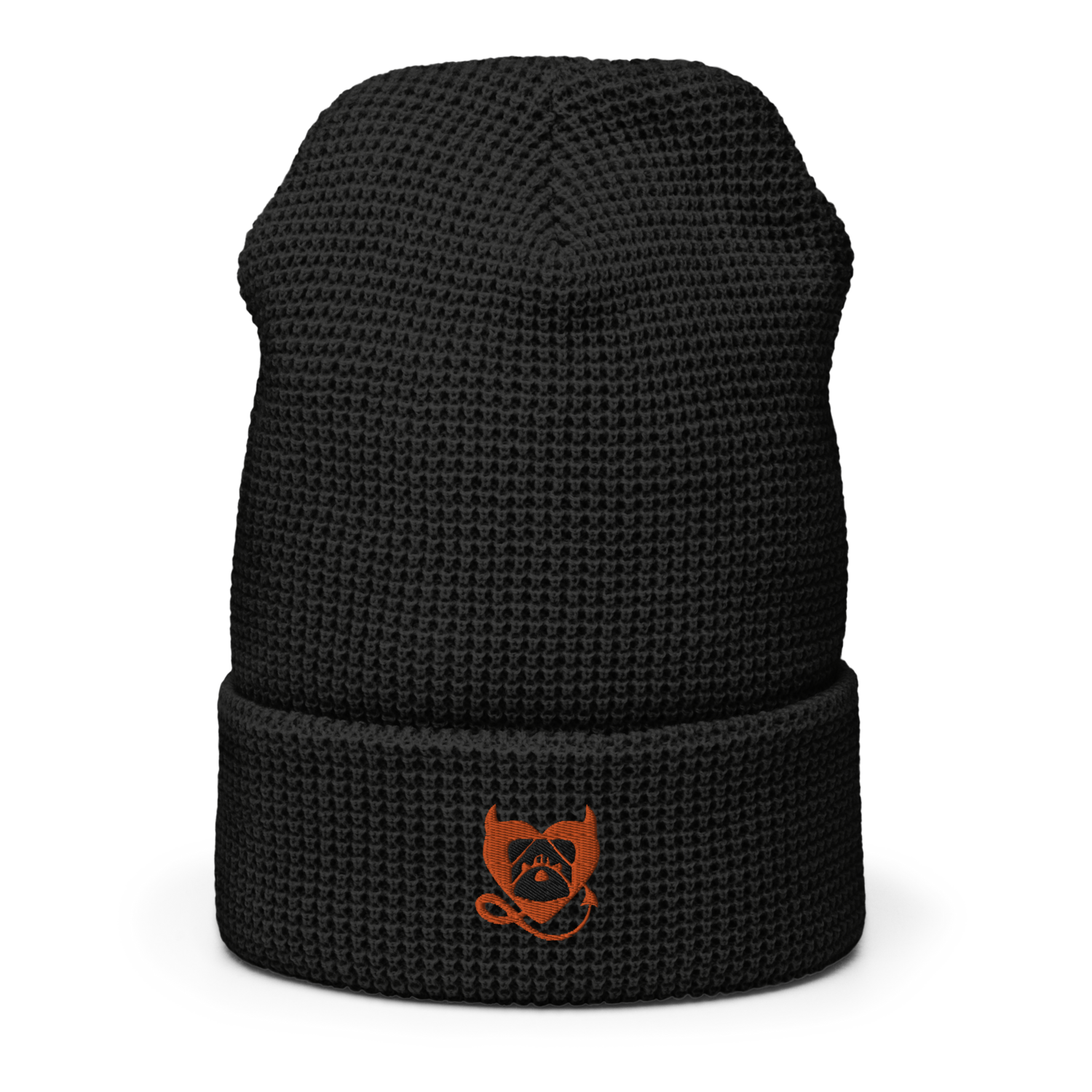 BULLYCRUSH EMBROIDERED (ORANGE/BLACK) UNISEX Waffle beanie