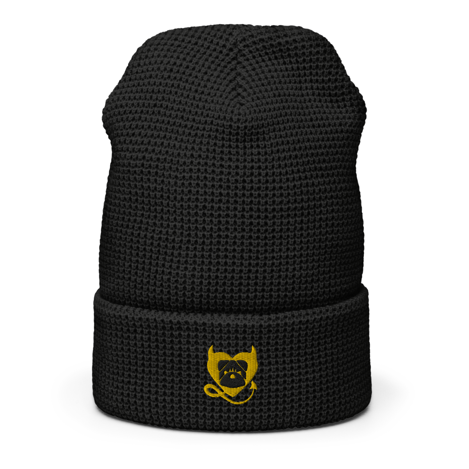 BULLYCRUSH (YELLOW/BLACK) EMBROIDERED UNISEX Waffle beanie
