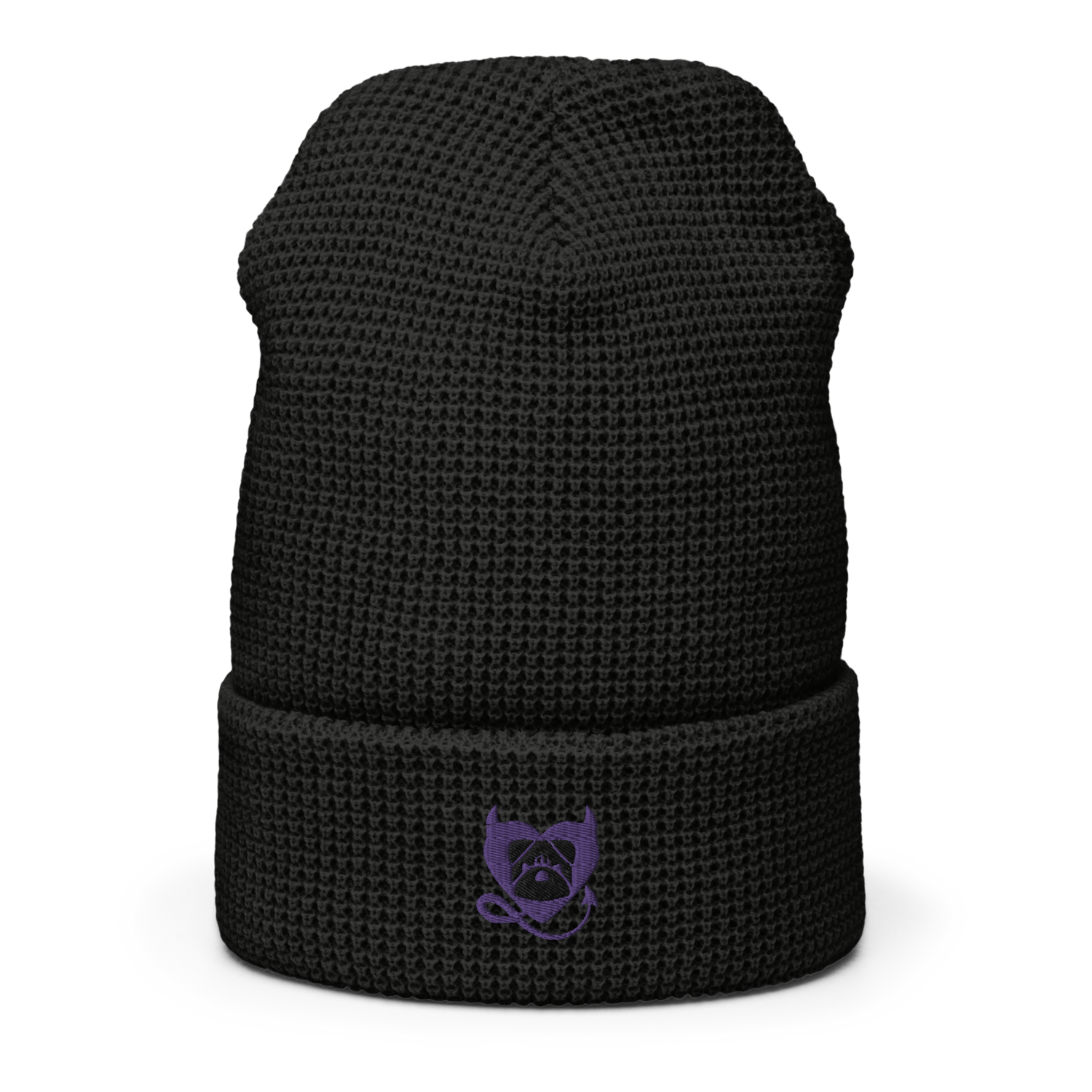 BULLYCRUSH (PURPLE/BLACK) EMBROIDERED UNISEX Waffle beanie