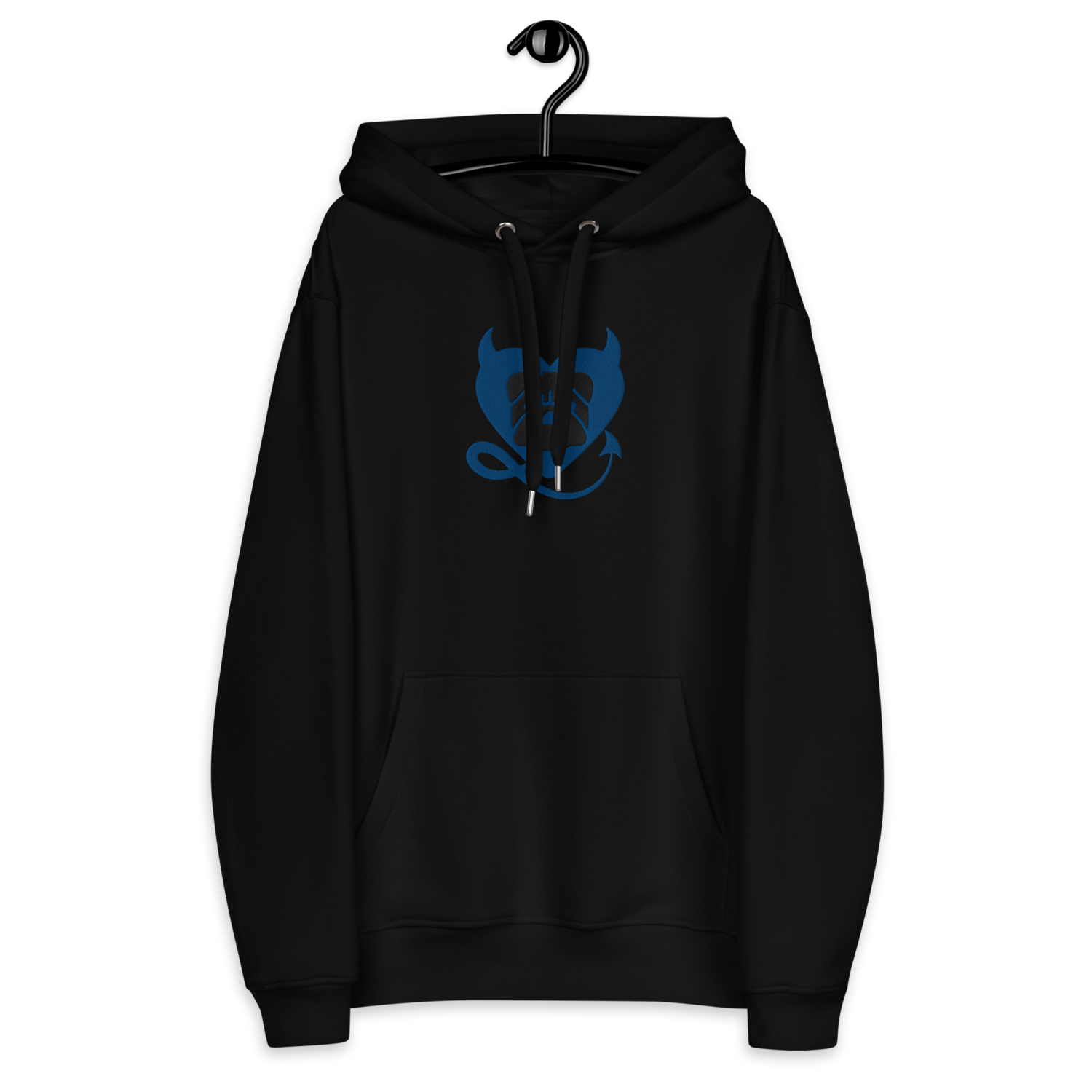 BULLYCRUSH (BLUE/BLACK) EMBROIDERED Premium UNISEX eco hoodie (BLACK)