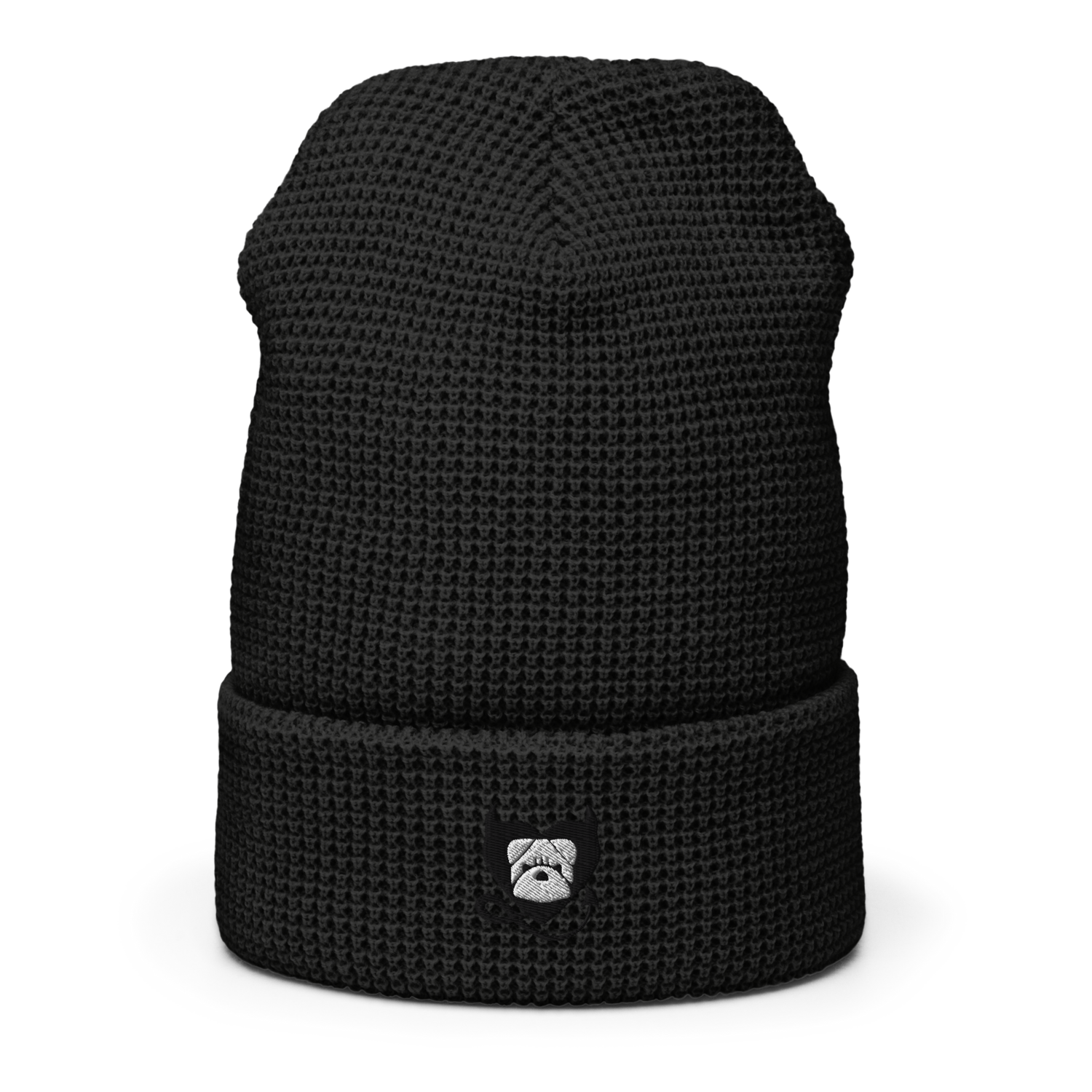 BULLYCRUSH (BLACK/WHITE) EMBROIDERED Waffle beanie