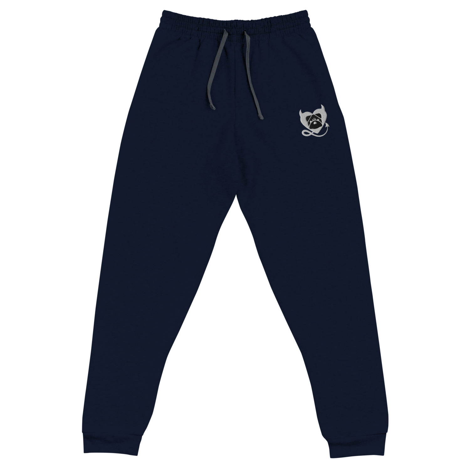 BULLYCRUSH (WHITE/BLACK) Unisex Joggers, Color: J. Navy, Size: S