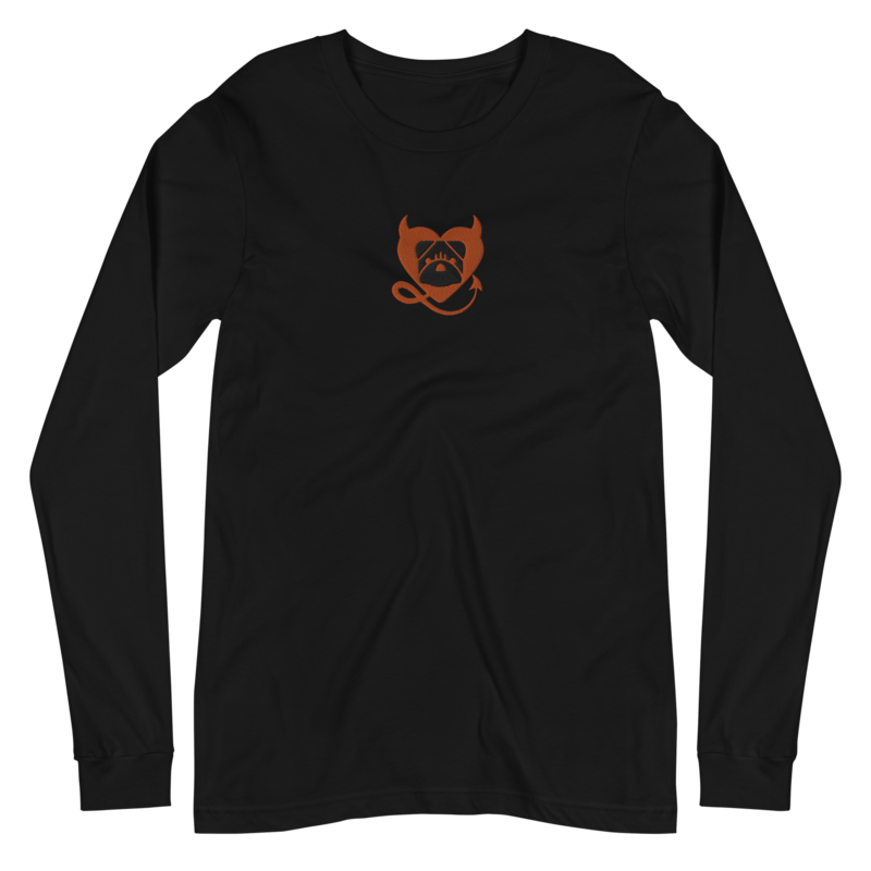 BULLYCRUSH (ORANGE/BLACK) EMBROIDERED Unisex Long Sleeve Tee
