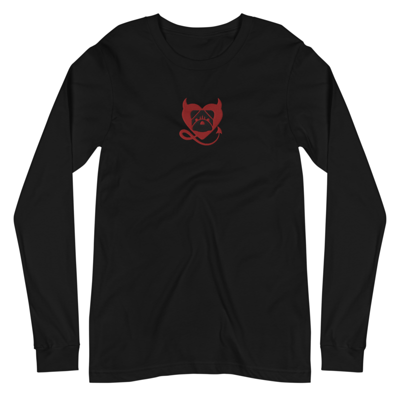 BULLYCRUSH (RED/BLACK) EMBROIDERED Unisex Long Sleeve Tee